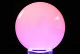 Polished Pink Manganoan (Mangano) Calcite Sphere - Fluorescent! #350163-1